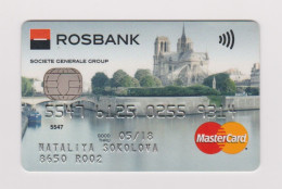 Rosbank RUSSIA Notre Dame De Paris Mastercard Expired - Geldkarten (Ablauf Min. 10 Jahre)