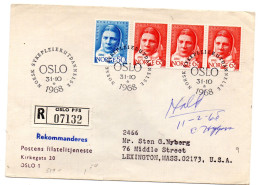 Carta Certificada De Noruega De 1966 - Brieven En Documenten