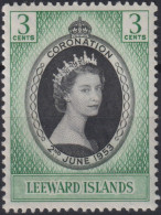 1953  Leeward Islands **  Mi:GB-LW 116, Sn:GB-LW 132, Yt:GB-LW 118, Queen Elizabeth II - Leeward  Islands