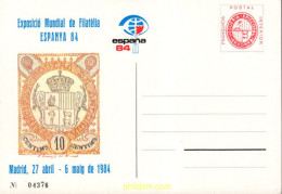 720032 MNH ANDORRA. Vegueria 1984 EXPOSICION MUNDIAL DE FILATELIA - ESPAÑA-84 - Vegueria Episcopal