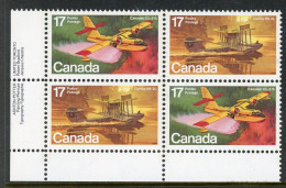 Canada MNH  Plate Block1979 "Aircraft Flying Boats" - Altri & Non Classificati