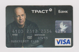 Trust Bank RUSSIA - Bruce Willis VISA  Expired - Krediet Kaarten (vervaldatum Min. 10 Jaar)