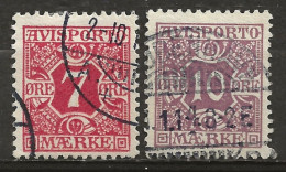 DANEMARK: Obl., JOURNAUX, N° YT 3 Et 4, TB - Other & Unclassified