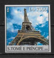 ST THOME ET PRINCE  N° 1871 * *   NON DENTELE  La Tour Eiffel - Monumenti