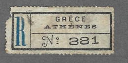 Recepisse  Ancien   De Lettre Recommandee   -   Grece - Athenes - Otros & Sin Clasificación