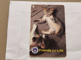 SINGAPORE-(96SIGE-0b)-Kitties-(79)(96SIGE-192154)($5)(1/1/1997)-used Card+1card Prepiad Free - Singapour