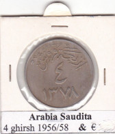 ARABIA SAUDITA 4 GHIRSH  ANNO 1958 COME DA FOTO - Saudi-Arabien