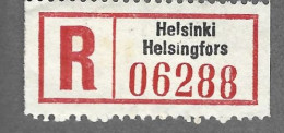 Recepisse  Ancien   De Lettre Recommandee   - Finlande -  Helsinki - Helsingfors - Andere & Zonder Classificatie