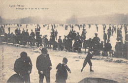 CPA 69 LYON / L'HIVER / PATINAGE SUR LE LAC DE LA TETE D'OR - Autres & Non Classés