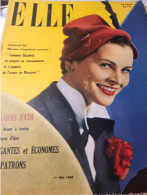 ELLE 50/MICHEL SIMON /EDWIGE FEUILLERE /JACQUES FATH JUPES TAILLEUR /VOLLEY RACING CLUB FRANCE - Moda