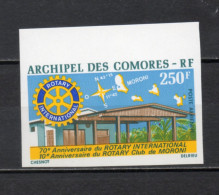 COMORES PA N° 66  NON DENTELE   NEUF SANS CHARNIERE COTE 40.00€  ROTARY INTERNATIONAL - Luftpost