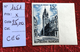 1051a *-NON DENTELÉ Valeur 15F -Timbre Neuf BDF-Beffroi De Douai -Côte 25 €-Yvert /Tellier France Non Dentelés-1956 CE6 - 1951-1960
