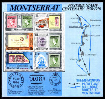 Montserrat 1976 Centenary Of First Montserrat Postage Stamp Souvenir Sheet Unmounted Mint. - Montserrat