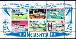 Montserrat 1971 14th Anniversary Of Inauguration Of LIAT Souvenir Sheet Unmounted Mint. - Montserrat