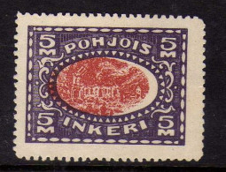 Ingrie - Occupation Finlandaise - 1919 - 5 M. Neuf Gomme Partielle - 1919 Finnische Besatzung