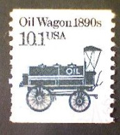 United States, Scott #2130, Used(o), 1985 Coil, Transportation Series: Oil Wagon, 510.1¢, Slate Blue - Used Stamps