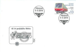 FDC 800 Czech Republic Prototype Of The First Czechoslovak Vehicle R1 For The Prague Metro 2014 - Tranvie