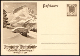 GERMANY 1936 - OLYMPIC WINTER GAMES GARMISH PARTENKIRCHEN 1936 - MINT POSTAL STATIONERY - M - Inverno1936: Garmisch-Partenkirchen