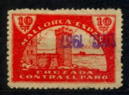 BALEARES , EMISIONES LOCALES , FESOFI Nº 47 (*) , MALLORCA , CRUZADA CONTRA EL PARO - Spanish Civil War Labels