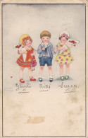 Hannes Petersen, Illustrator, 3 Children Scene, Enfatine (pk86759) - Petersen, Hannes