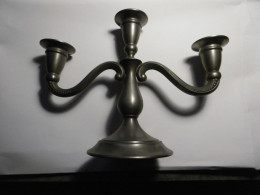 Zinnleuchter Ca.17x23cm Fuß Durchmesser 9cm Marke Royal Holand Pewter Krone KMD Dalerup Ca. 522 Gramm - Zinn