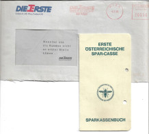 0090b: Erste Österreichische Sparkasse, Ein Freistemplerbeleg 1993 Und Ein 1980 Aufgelöstes Sparbuch - Stephansplatz