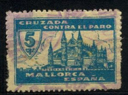 BALEARES , EMISIONES LOCALES , FESOFI Nº 41 CANC. , MALLORCA , CRUZADA CONTRA EL PARO , SERIE " B " - Spanish Civil War Labels