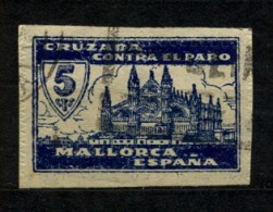 BALEARES , EMISIONES LOCALES , FESOFI Nº 43 CANC. , MALLORCA , CRUZADA CONTRA EL PARO , SERIE " V " - Viñetas De La Guerra Civil