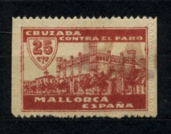 BALEARES , EMISIONES LOCALES , FESOFI Nº 55 CANC. , MALLORCA , CRUZADA CONTRA EL PARO , SERIE " A " - Viñetas De La Guerra Civil