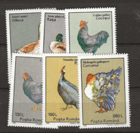 1995 MNH Romania Mi 5111-16 Postfris** - Gallináceos & Faisanes