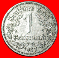 * NO SWASTIKA (1933-1939): GERMANY  1 MARK 1937D UNCOMMON! THIRD REICH (1933-1945) BAVARIA! · LOW START ·  NO RESERVE! - 1 Reichsmark