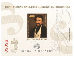 HUNGARY - 2023. S/S Imperforated - 220th Anniversary Of The Birth Of Ferenc Deák MNH!! - Nuovi