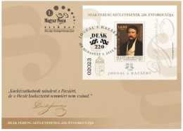 HUNGARY - 2023. FDC S/S - 220th Anniversary Of The Birth Of Ferenc Deák MNH!! - FDC