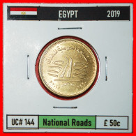 * ROADS DIE 1 : EGYPT  50 PIASTRES 1440-2019 UNC MINT LUSTRE! IN HOLDER!  · LOW START ·  NO RESERVE! - Egypte
