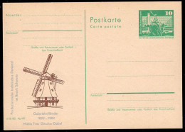 EAST GERMANY(1982) Windmill. Illustrated Postal Card , - Mühlen
