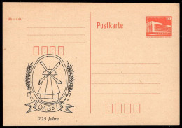 EAST GERMANY(1987) Windmill. Illustrated Handstamp On Postal Card. 725th Year Of Dabel. - Mühlen