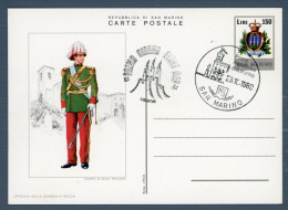 °°° Francobolli N. 1735 - Cartolina Postale Uniforme San Marino °°° - Postwaardestukken