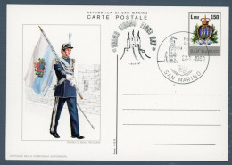 °°° Francobolli N. 1736 - Cartolina Postale Uniforme San Marino °°° - Entiers Postaux