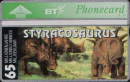 Styracosaurus, Dinosaurus, BTO, 1.500 Pc., England - BT Emissions Etrangères