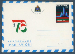 °°° Francobolli N. 1741 - Aerogramma San Marino °°° - Entiers Postaux