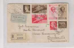 ITALY 1936 MERANO Registered Airmail   Cover To Germany - Marcofilie (Luchtvaart)