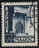 Maroc 1949 Yv. N°281 - 3f Bleu-noir  - Oblitéré - Gebraucht