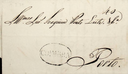 1839 Portugal Carta Pré-filatélica CBR 10 «COIMBRA» Preto - ...-1853 Voorfilatelie