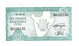 *burundi 10 Francs 1997 Km 33D - Burundi