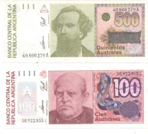 3 Billets De Banque Anciens/Casa De Moneda / Republica Argentina/ 100 Et 500 Australes/1985-90   BILL245 - Argentine