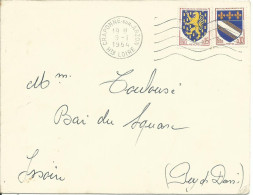 FRANCE LETTRE 25c CRAPONNE ( HAUTE LOIRE ) POUR  ISSOIRE ( PUY DE DOME ) DE 1964 LETTRE COVER - 1941-66 Escudos Y Blasones