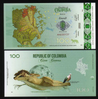 Colombia 100 Gemas 2023 Fantasy Polymer, May, Emerald, Nude Allegory - Autres & Non Classés