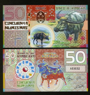 Kamberra, POLYMER, 50 Numismas, China Lunar Year 2021, UNC > Ox (Bull) - Andere & Zonder Classificatie