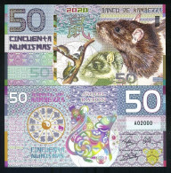 Kamberra, POLYMER, 50 Numismas, 2020, China Zodiac Lunar Year Of The Rat (Mouse) - Autres & Non Classés