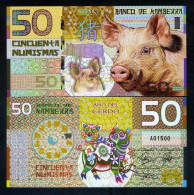 Kamberra, POLYMER, 50 Numismas, 2019, China Zodiac Lunar Year Of The Pig - Otros & Sin Clasificación